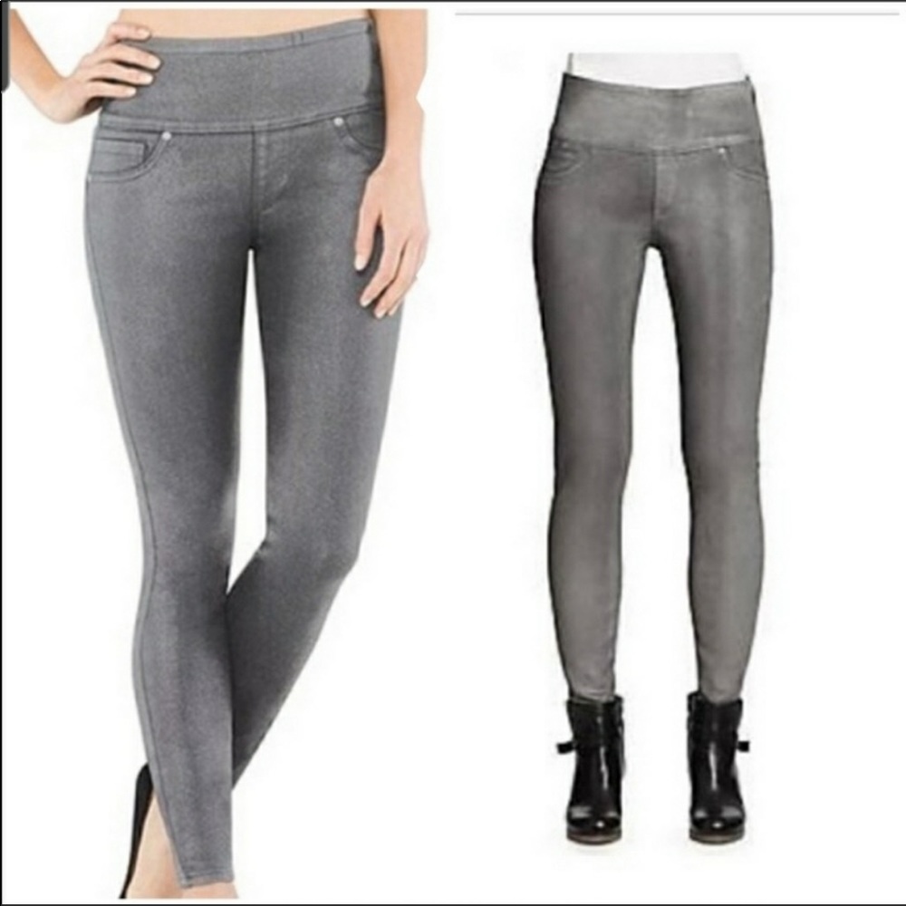 SPANX | XL Solace 2310 Pewter Wax Denim Leggings